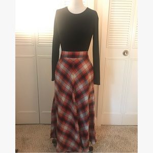 Gap Plaid Maxi Skirt